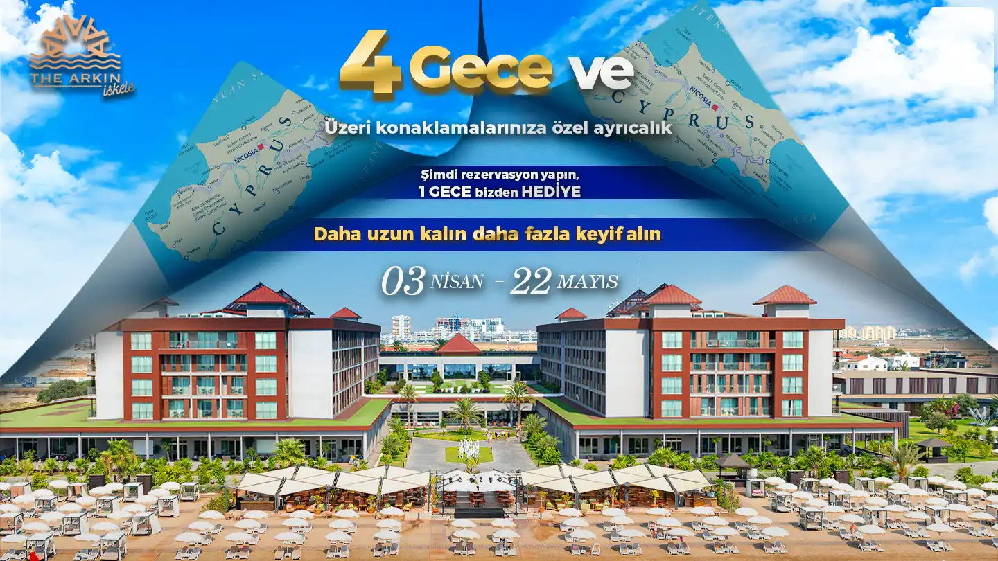 4 Gece ve üzeri konaklamaya 1 Gece bizden!